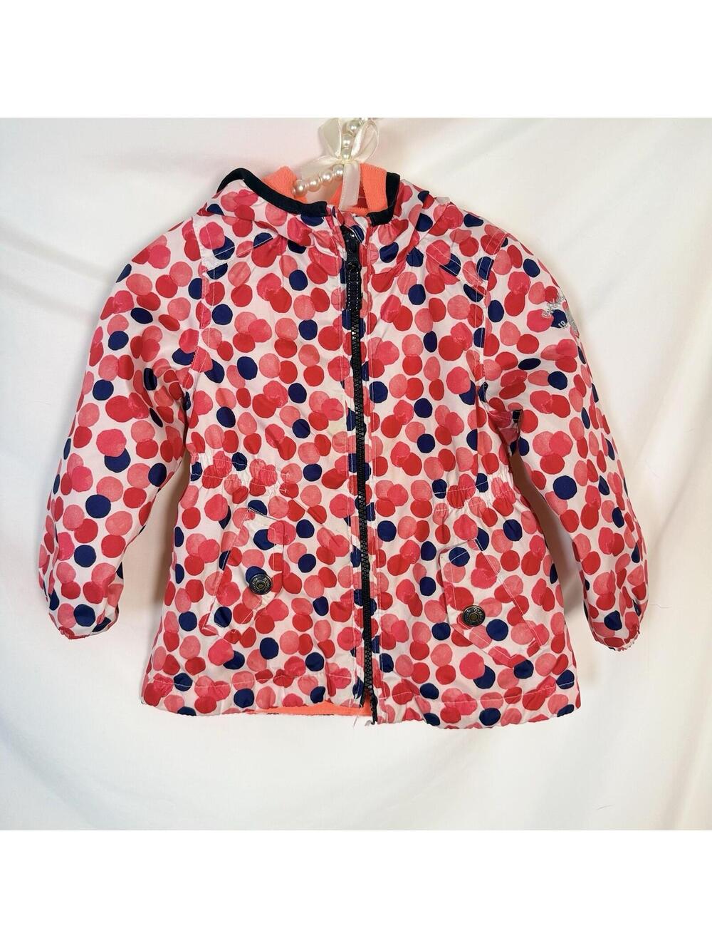 OshKosh B'gosh Toddler Polka Dot Puffer Jacket Pink & Blue 18 Months